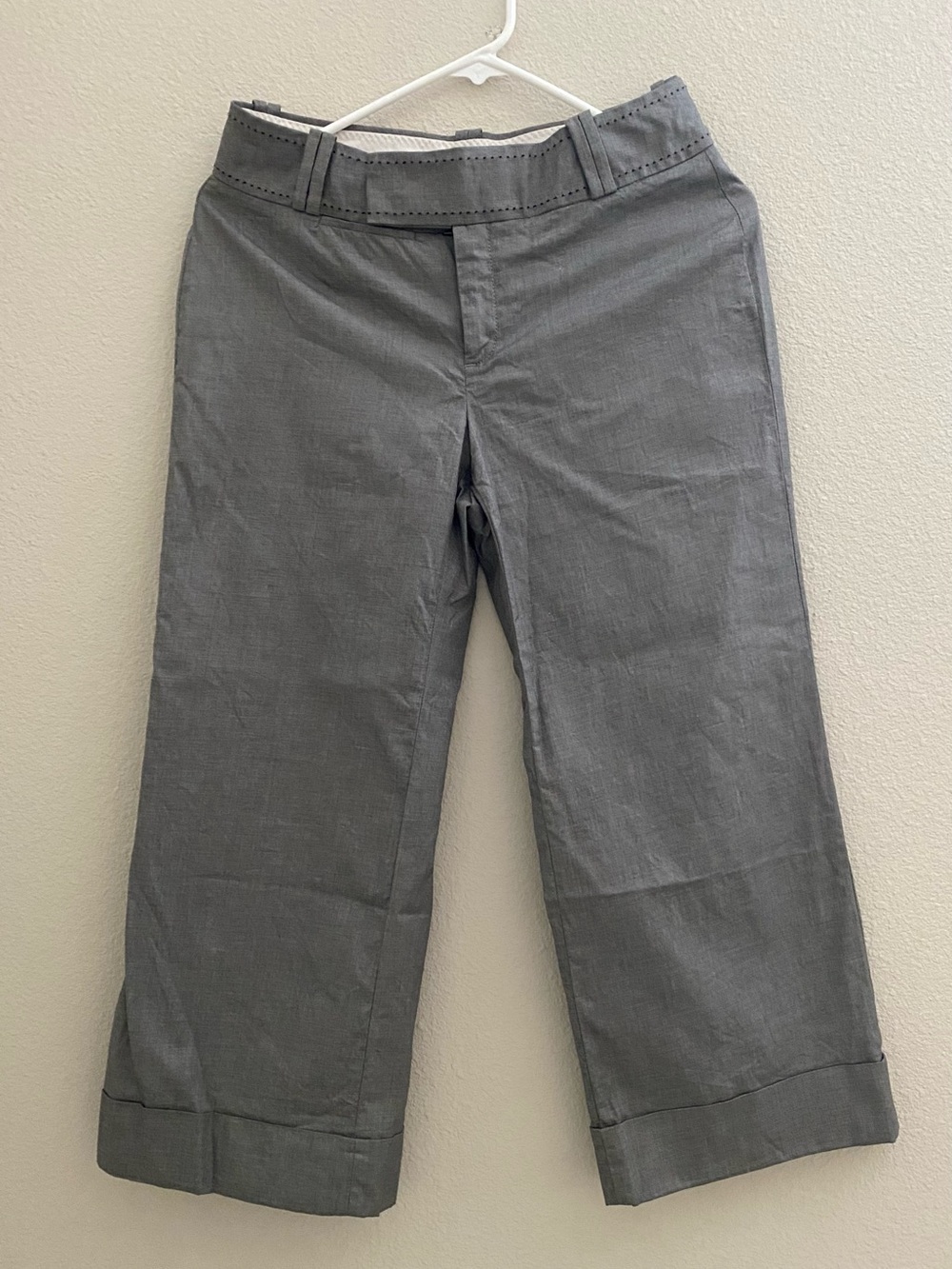 Banana Republic Gray Wide-Leg Chinos